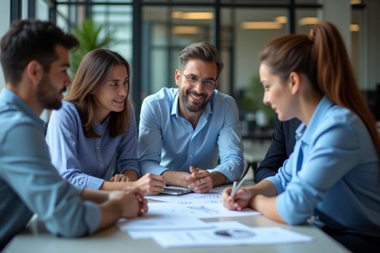 NetzWerk Deutschland GmbH Team bei der Strategiebesprechung